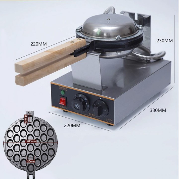 Khuôn làm bánh gà non 1400W gia nhiệt kép 2 mặt, chống dính teflon siêu bền
