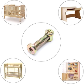 Bộ vít giường cho bé, Bu lông nắp ổ cắm ổ cắm lục giác Bộ phân loại hạt, cho ghế cũi, M6 100 chiếc