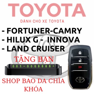Bọc Chìa Khóa Toyota Fortuner,Toyota Land Cruiser,Toyota Camry 3 Nút,Bao Da Chìa Khóa Toyota Fortuner,(TFO3)