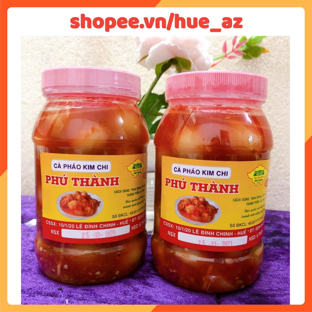 Combo 2 hủ (hủ 500g) Mắm Cà Pháo Kim Chi Phú Thành - Đặc sản Huế