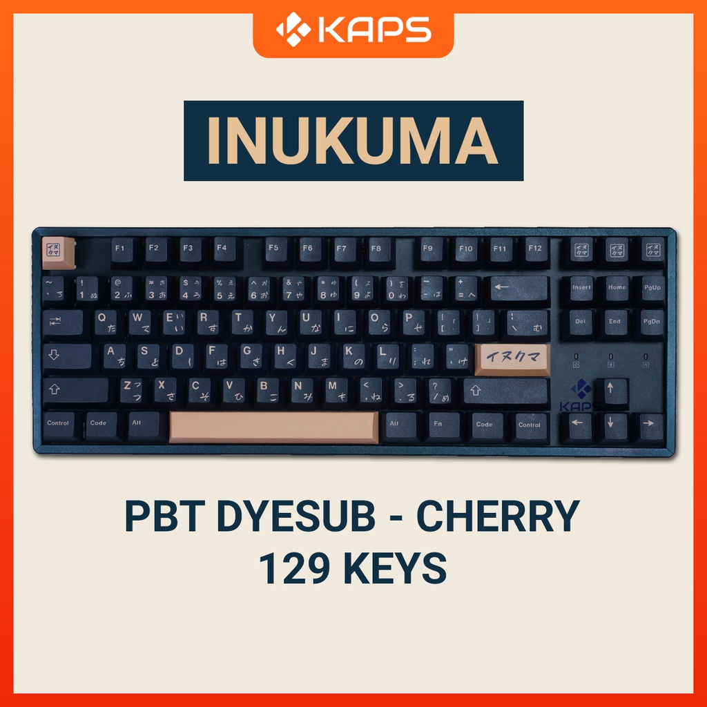 Keycap Inukuma PBT profile Cherry in dyesub 129 nút cho bàn phím cơ ...