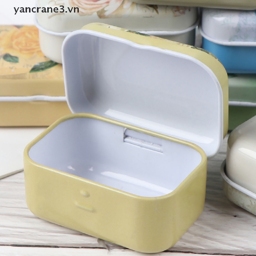{Home} Hộp Thiếc Nhỏ Hình Chữ Nhật Đựng Trang Sức / Tiền Xu / Hoa Bằng Thiếc