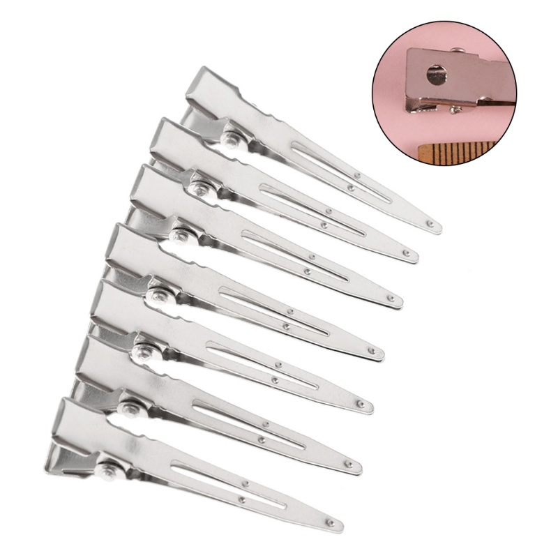 Wellb 24 Chiếc Đơn Prong Curl Mỏ Vịt Kẹp Tóc Bạc Chia Cá Sấu Kẹp Tóc