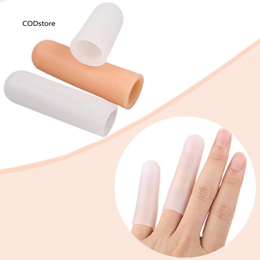 Set 1 cặp ống silicon mềm bảo vệ giảm đau đầu ngón tay đa dụng