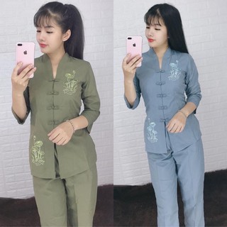 Bà Lai Tim Nữ # Đồ Bộ Đi Chùa