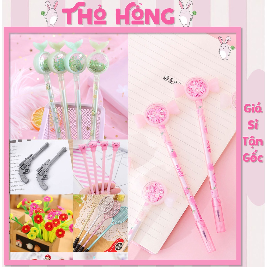 🖊️COMBO 3 BÚT BI NƯỚC – BÚT GEL DỄ THƯƠNG NHIỀU HÌNH CUTE 💖