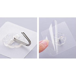 (COMBO 20) Móc Dán Tường Siêu Dính Trong Suốt Chịu Lực Tốt Treo Tường Chắc Chắn 6x6 cm