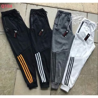 ⚡️ CHẤT ĐẸP-Y HÌNH ⚡️ Quần thể thao nam Quan jogger nữ kiểu nỉ bó ống Hàn Quốc thêu viền  xương cá L1