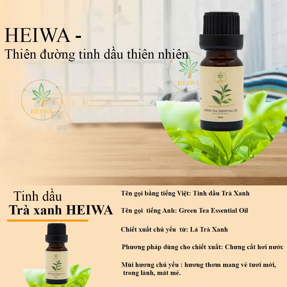 Ảnh Tinh dầu Trà xanh HEIWA nhập khẩu Ấn Độ có giấy kiểm định, dung tích 50ml 2