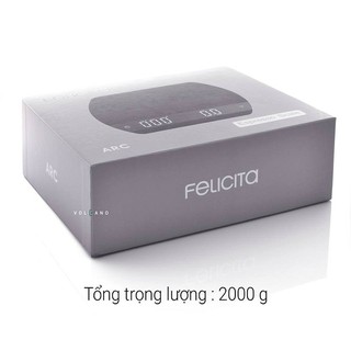Volcano Cân điện tử Felicita Arc cho pha chế cà phê espresso đồ uống có đếm giờ pin sạc