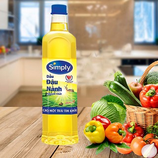 Dầu đậu nành Simply thể tích 1 Lít tốt cho sức khỏe