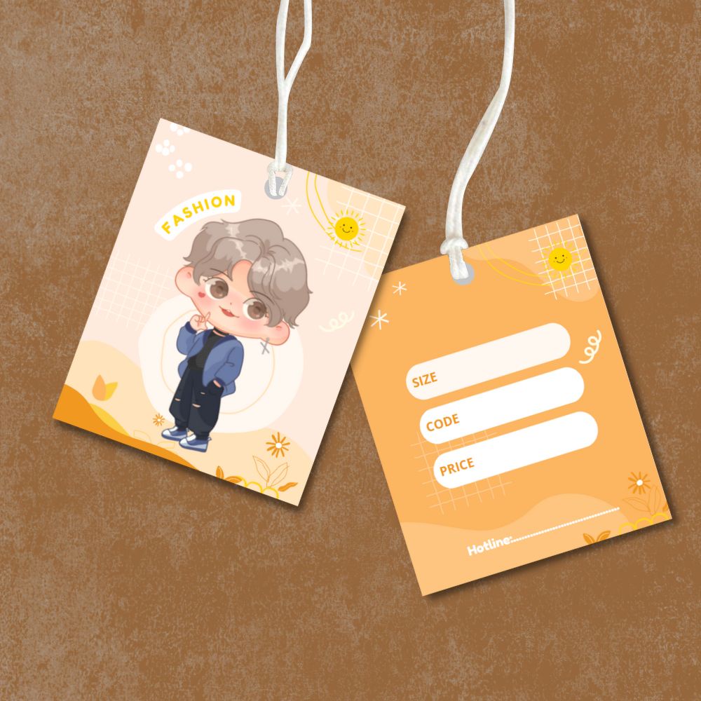 tag quần áo combo 100 cái size 4.5x4.5cm