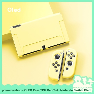 [Sẵn VN - Hỏa Tốc] OLED Phụ Kiện Case Ốp TPU Dẻo Trơn Cho Máy Game Nintendo Switch OLED Simple Color