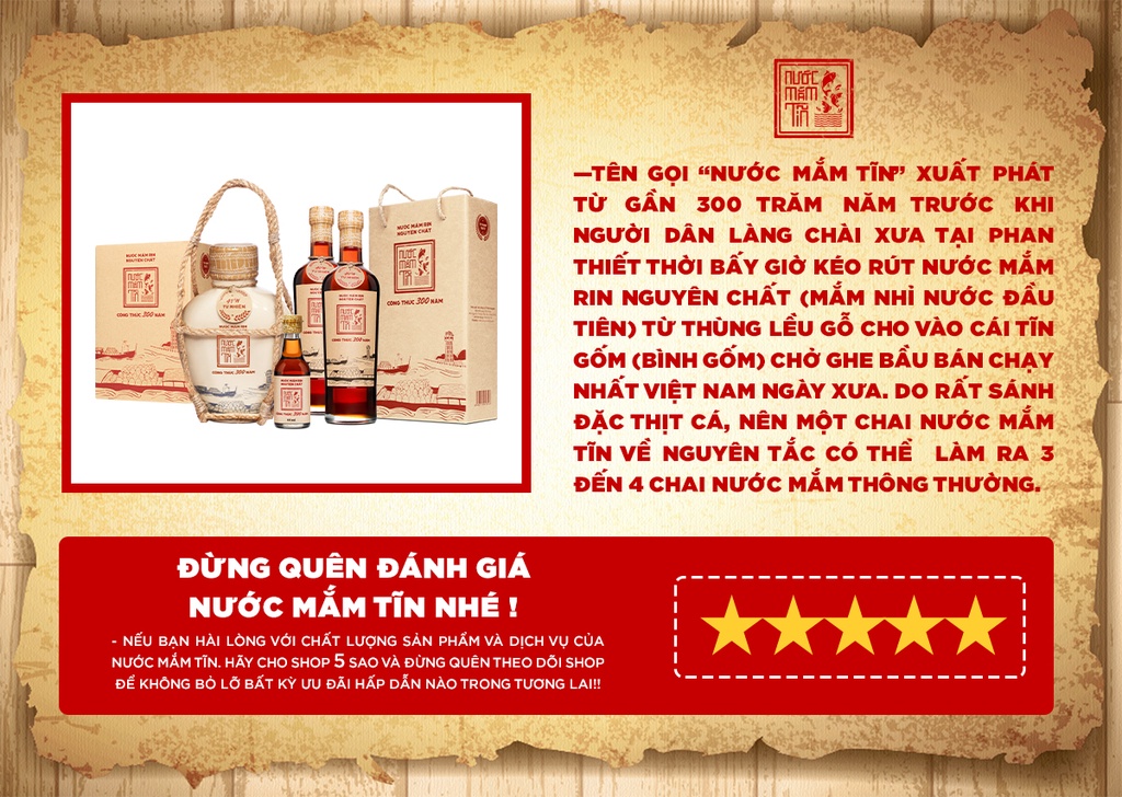Mô tả Mắm Tĩn Nhãn Đỏ Độ Đạm 40N Chai Thủy Tinh 500ml/chai Rin Nguyên Chất Truyền Thống Sạch - 3