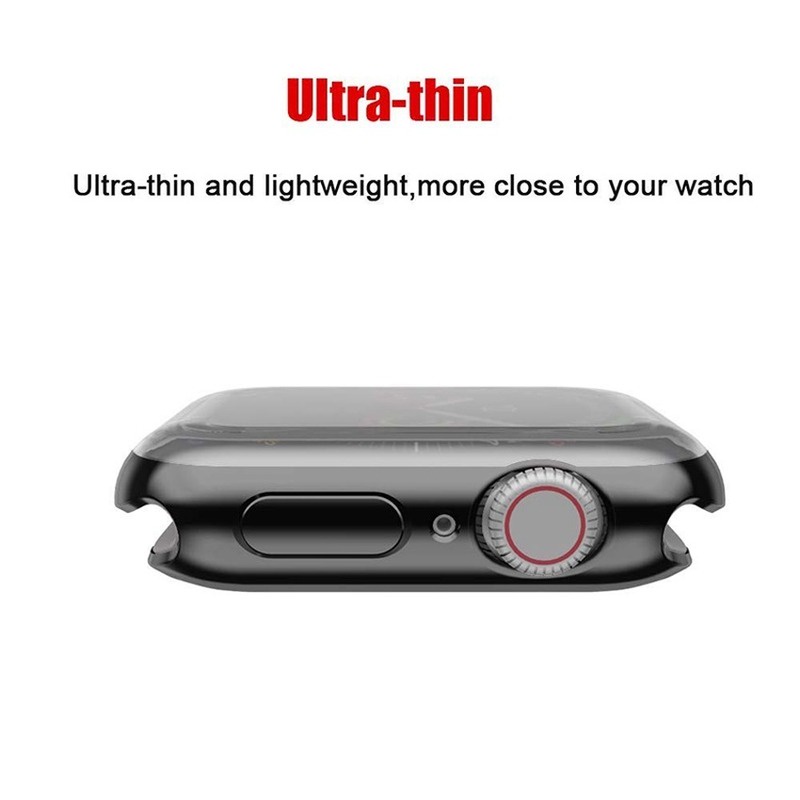Dành Cho Apple Watch Series 10 46MM 9 8 7 6 SE 5 4 3 2 1 Cho iwatch 45MM 41MM 45 41 44 40 42 38 MM Ốp Lưng 360 Full case frame TPU soft cover
