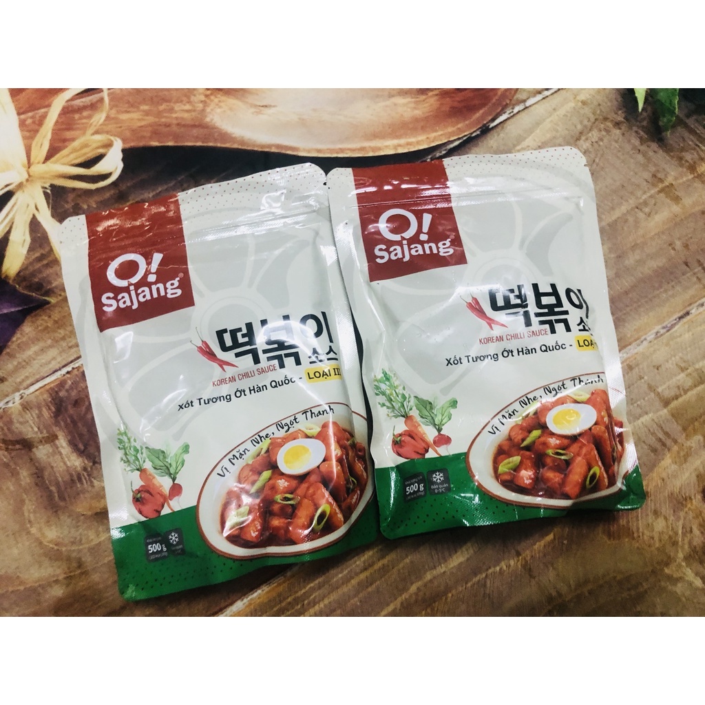 sốt tương ớt số 3 nấu bánh gạo tokbokki gói 500g