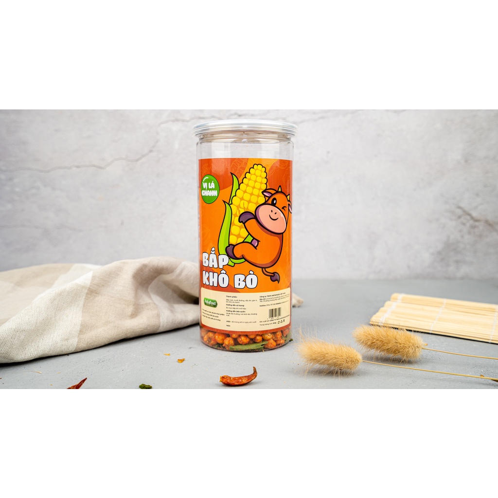 Bắp bò lá chanh Antafood lọ 300gr, ngô sấy khô bò lá chanh