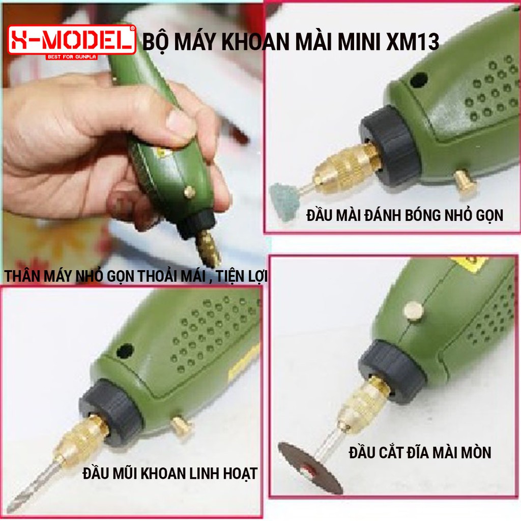 Ảnh Bộ máy khoan mài chà nhám đa năng XM13 X- MODEL thích hợp gia công đồ mô hình Anime Nhật 2