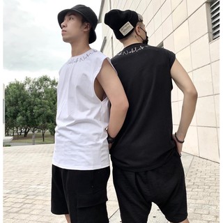 Áo thun Tanktop cotton form rộng mùa Hè cho Nam