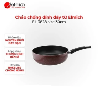 [LIFEMCMBP4 -12% đơn 250K] Chảo chống dính đáy từ Elmich EL-3828 size 30cm