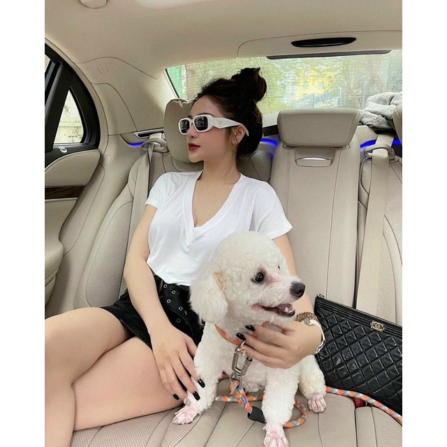 (Xả kho)Áo phông nữ cổ tim chất mỏng mát hàng za.za xuất dư