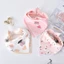 Set 3 Yếm Ăn Cotton Thấm Hút Tốt In Họa Tiết Công Chúa Xinh Xắn Dành Cho Các Bé