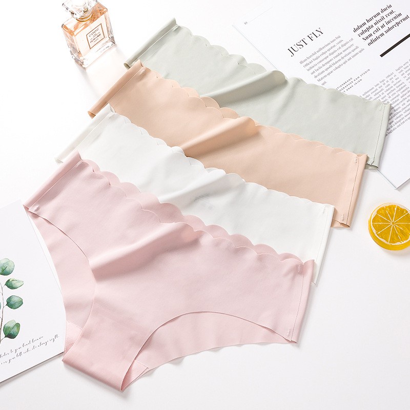 Quần lót su viền sóng không đường may, Quần chip nữ nữ mềm mịn QS05 [95's House]