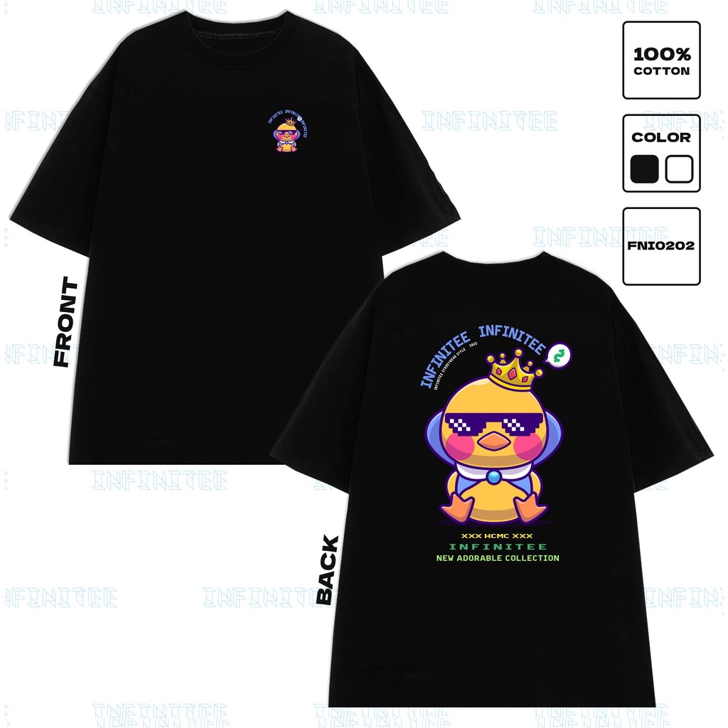Áo thun INFINITEE Fni0202, Thun 100% Cotton - form rộng Unisex.