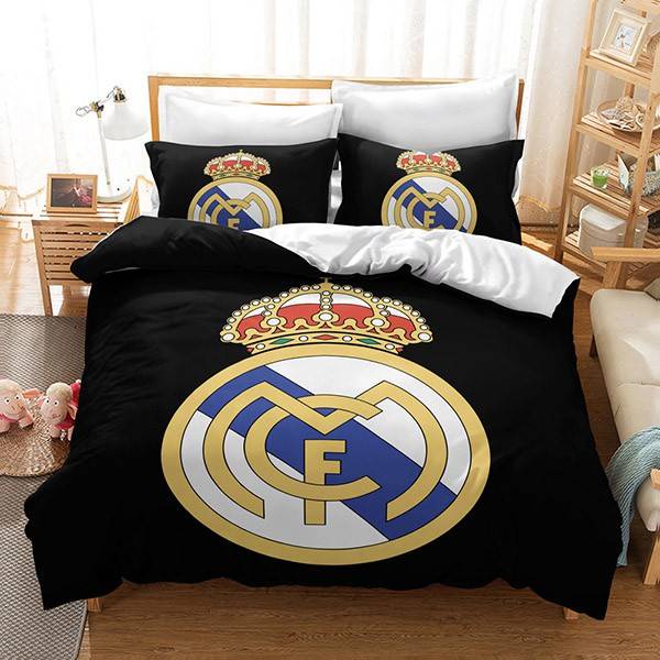 [Flip] Bộ chăn ga gối 3in1 Real Madrid Juventus Liverpool Bộ chăn ga trải giường Vỏ gối Phòng ngủ có thể giặt được