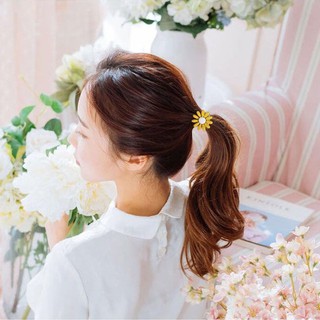(1k) Set 100 Dây buộc tóc hoa cúc nhiều màu sắc hot trend HaminStore