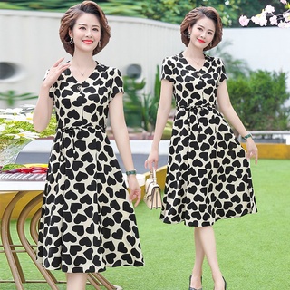 (THANH LÝ LẺ SIZE) ) Đầm Hoa Đẹp Cho Mẹ Sang Chảnh VH89