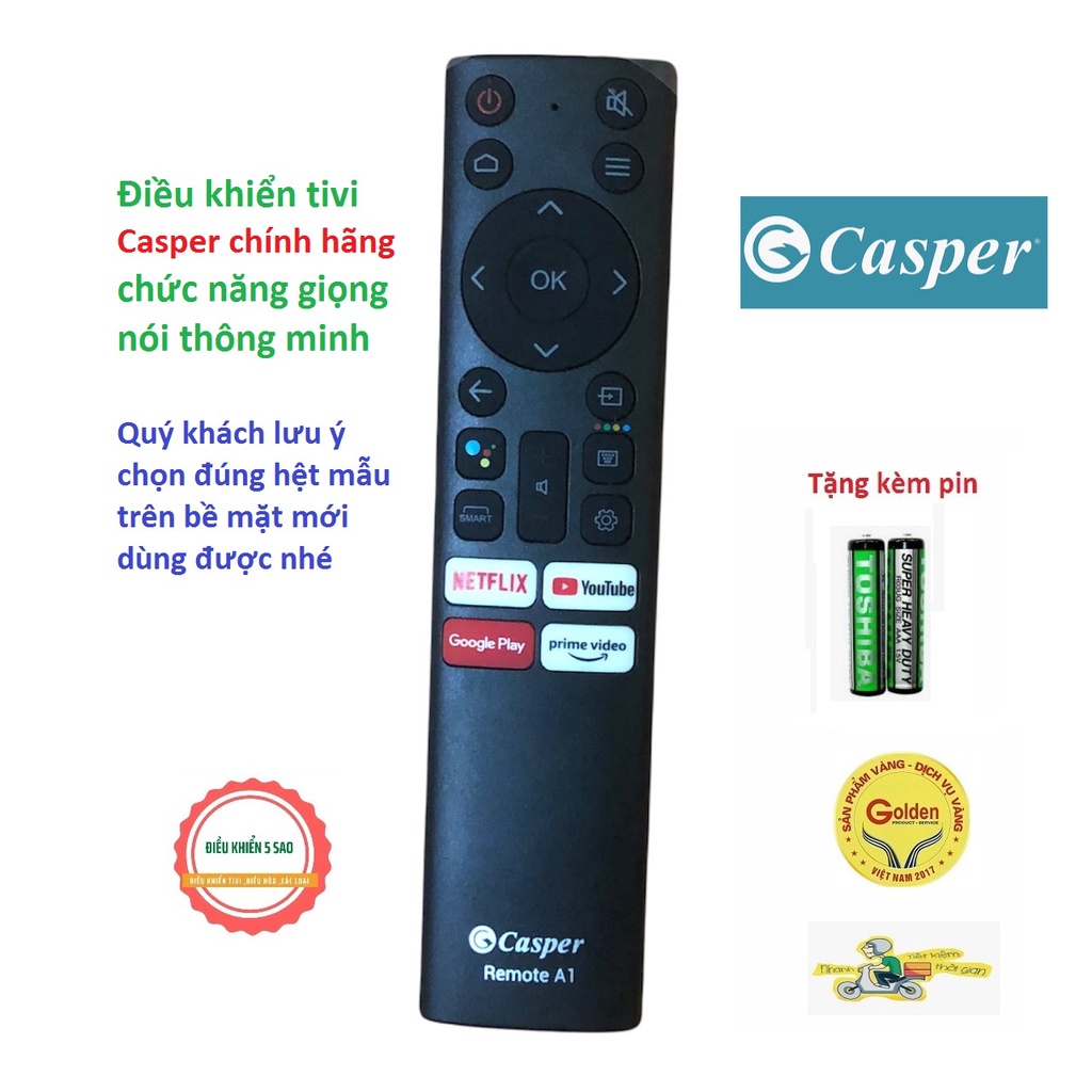 Điều khiển tivi Casper Remote A1 chức năng giọng nói thông minh ...