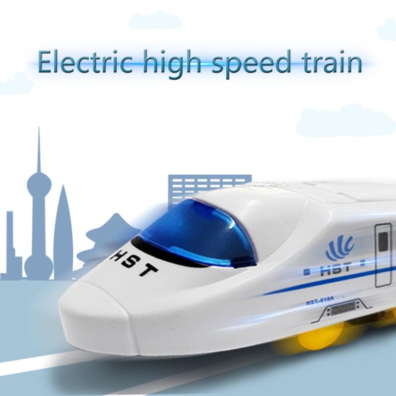 Dy 1 Bộ Xe Lửa Nhựa Tiếng Ồn Thấp Đồ Chơi Xe Lửa Điện Mô Hình Xe Lửa Tốc Độ Cao