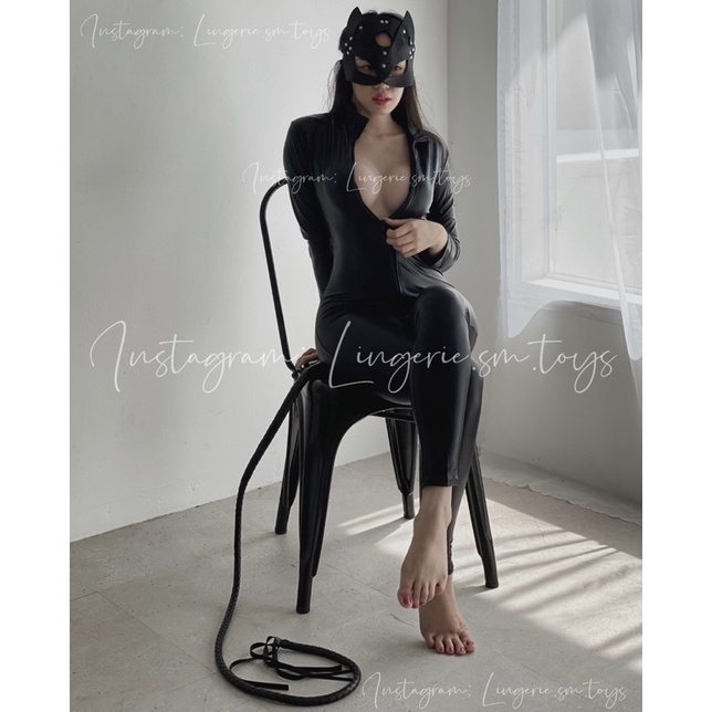 Jumsuit Da Kéo Khóa  - Spy Woman Cosplay Nữ Điệp Viên Gợi Cảm • LL8062