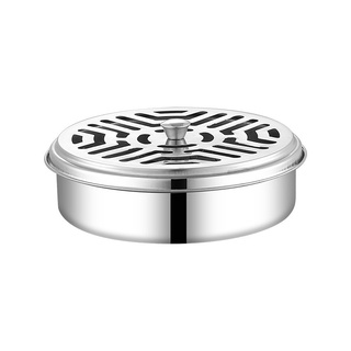 Hộp đựng nhang muỗi INOX CÓ NẮP ĐẬY T2 Khay đựng nhang muỗi an toàn T2