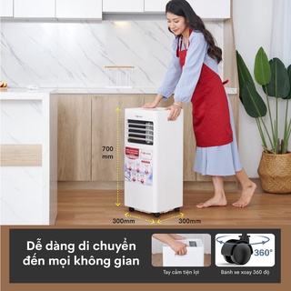 Điều hòa di động Fujihome PAC07 công suất 7000BTU điều khiển từ xa - Máy nén liên doanh TOSHIBA