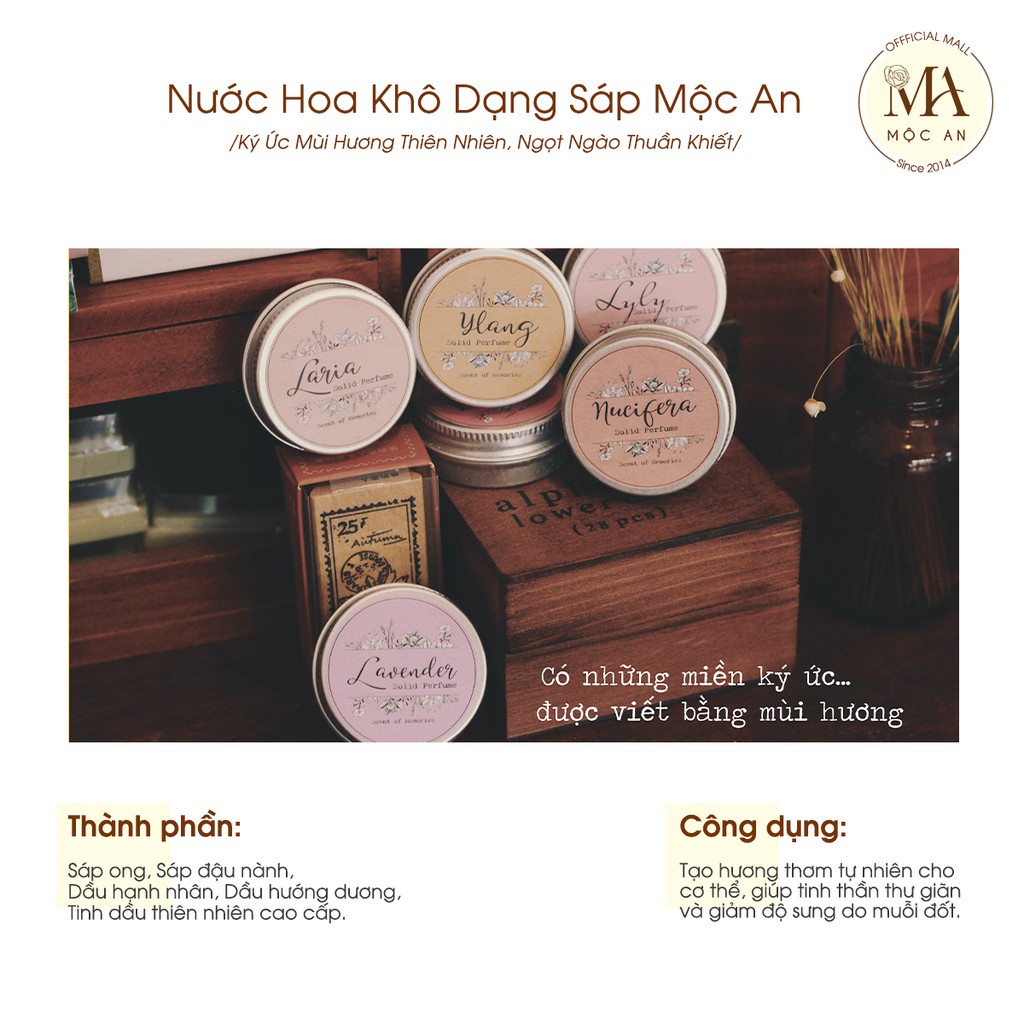 Mô tả Nước Hoa Khô Dạng Sáp Mộc An- Ký Ức Mùi Hương Thiên Nhiên, Ngọt Ngào Thuần Khiết 15g - 4