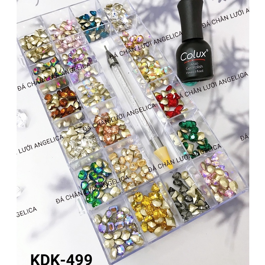 Khay Đá Khối Nail Mix Size To Nhỏ Tặng Kèm Phụ Kiện Làm Móng ANGELICA KDK