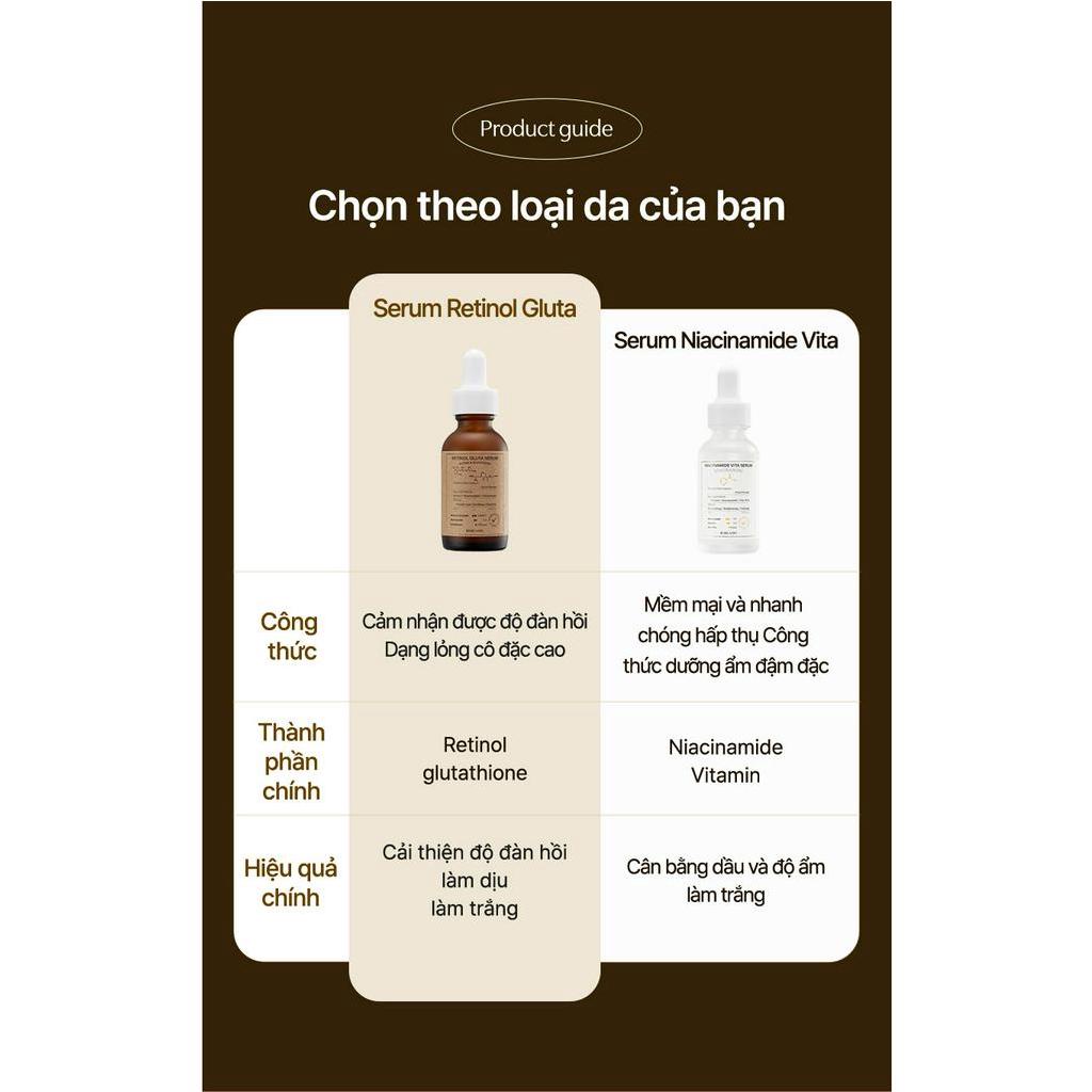 Ảnh Bộ đôi Serum Retinol & Niacinamide Dưỡng Trắng Da Chống Lão Hóa Cao Cấp BERGAMO 2