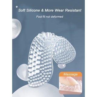 1 Cặp Đệm Silicone Dán Gót Giày Chống Trượt Trong Suốt Cho Nam Nữ