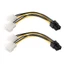 Niki 2 Thẻ Video Khai Thác PCI-E 6 Pin Sang Dual PCIe 4Pin Y-Splitter Cáp Nối Dài