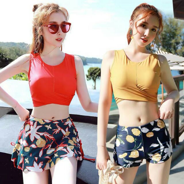 (XẢ LỖ )Bikini 3 mảnh váy tết dây xinh xắn cho bạn gái đi biển mã 2077