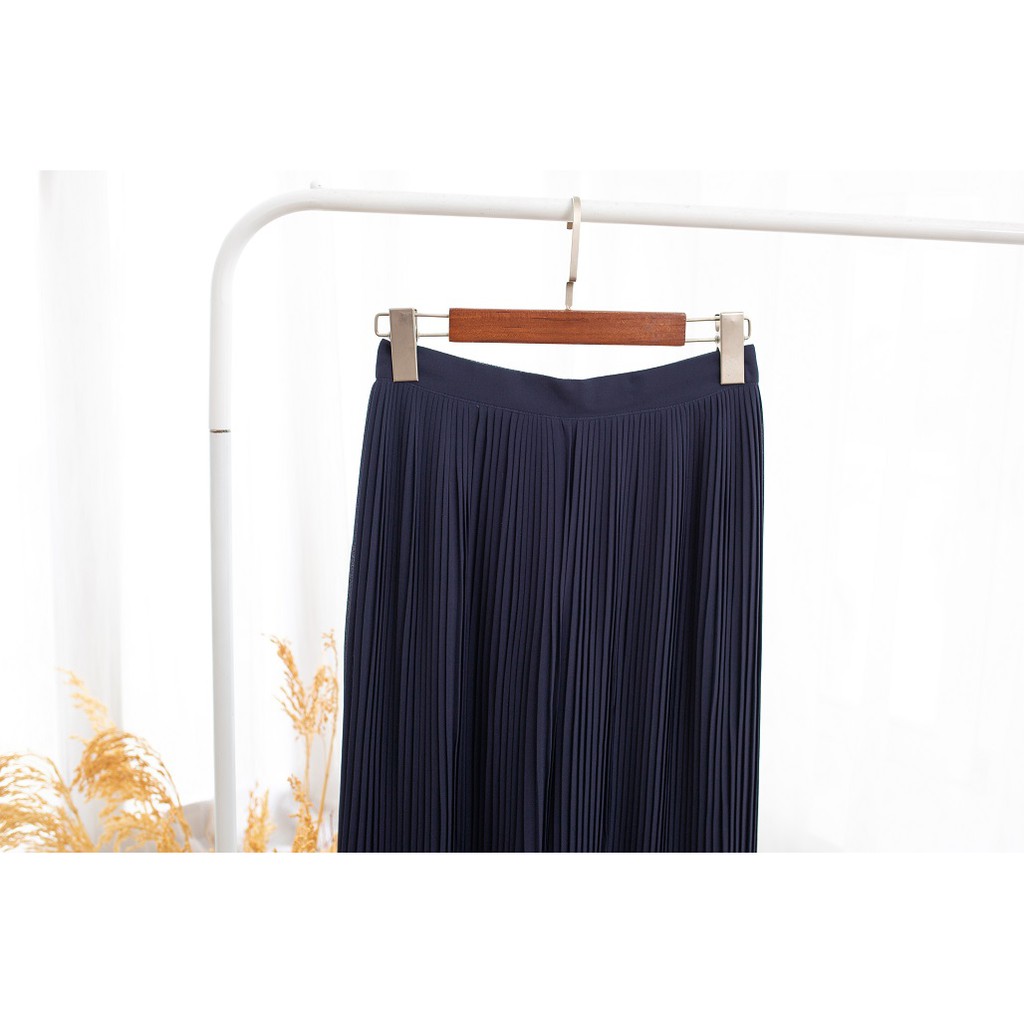 Quần Xếp Li 80cm The Kat House, ống rộng dáng dài màu xanh/ đen, đủ size, thanh lịch, thời trang