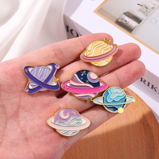 Ghim Cài Áo Hình Hành Tinh Hoạt Hình Tráng Men 5 Kiểu Dáng Tùy Chọn Làm Quà Tặng Cho Bạn Bè