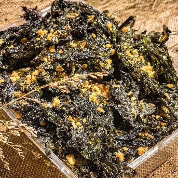 500GR Rong biển cháy tỏi ăn liền, rong biển sấy tẩm vị giòn ngon, không ...