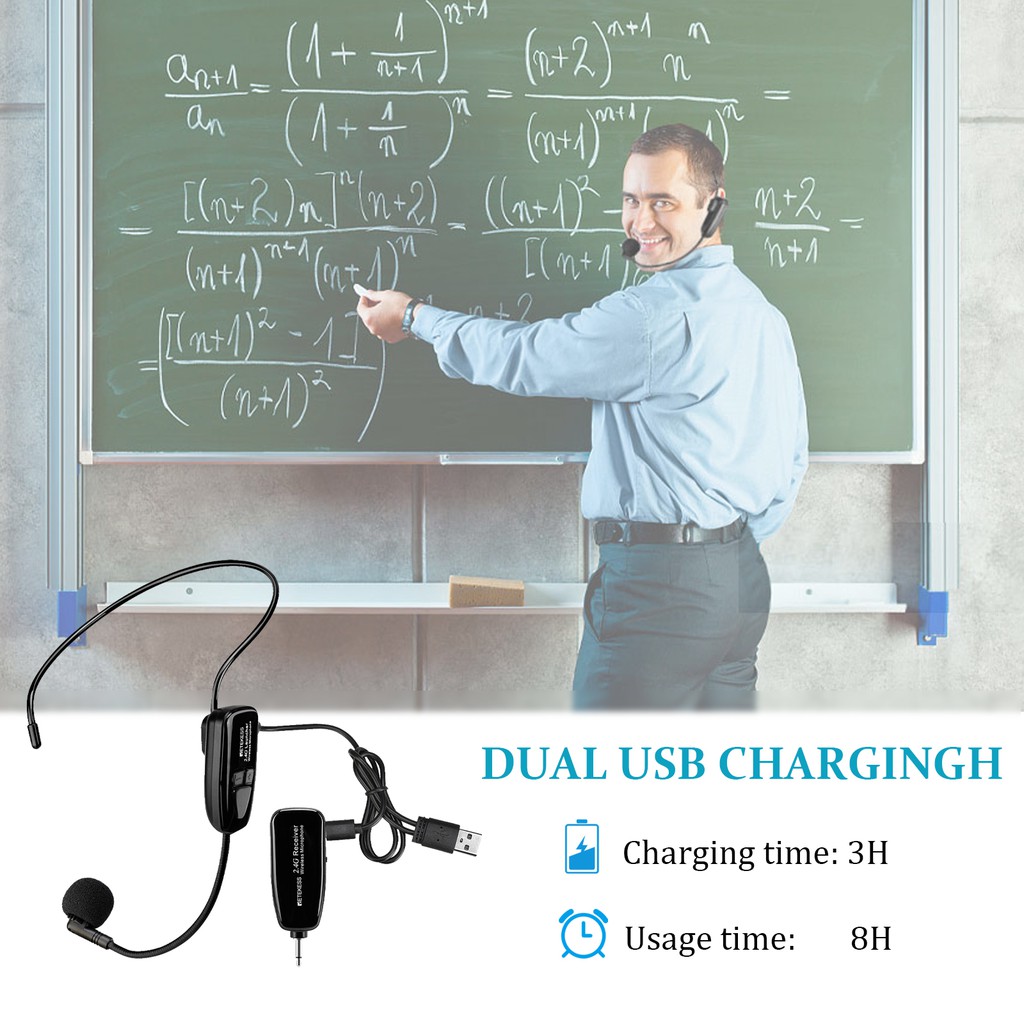 Ảnh Bộ thu và máy phát micro không dây RETEKESS TT123 2.4G thiết kế đeo tai hỗ trợ dạy học/ hội nghị/ hướng dẫn du lịch 3