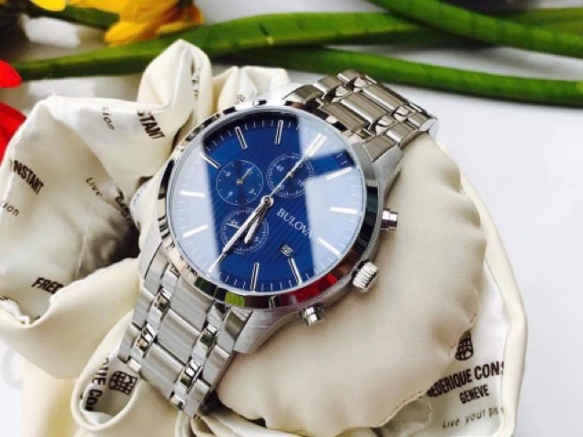 ng h nam Bulova 96B306 dial xanh blue tuy t p