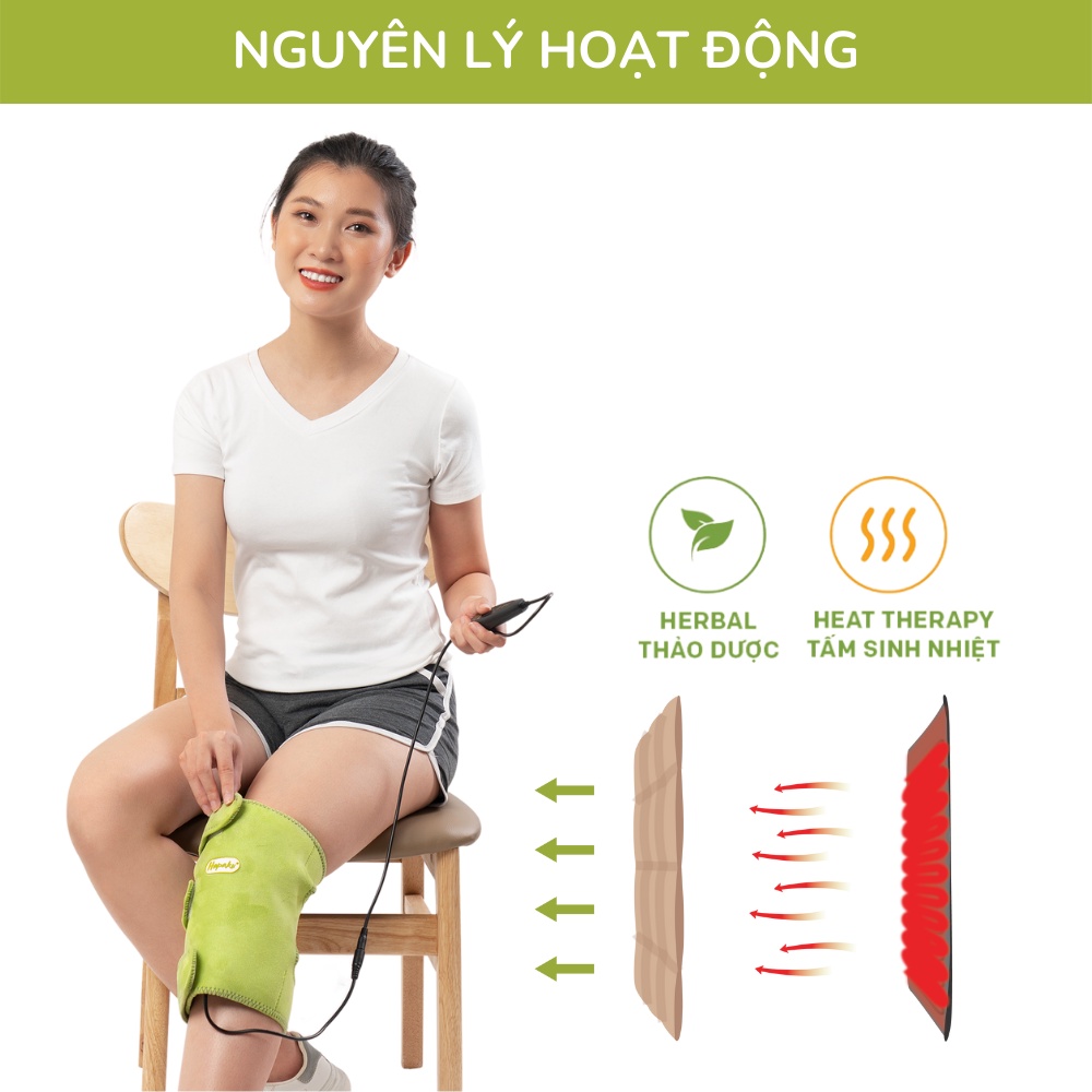 Mô tả Túi Chườm Nóng Thảo Dược Giảm Đau Khớp Gối Hapaku, Massage Đầu Gối, Giảm Nhức Mỏi Thoái Hóa Khớp Gối - 1