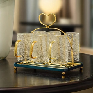 Giá Úp Ly, Giá Úp Cốc Đáy Vuông Tay Cầm Hình Trái Tim Cam Homeware