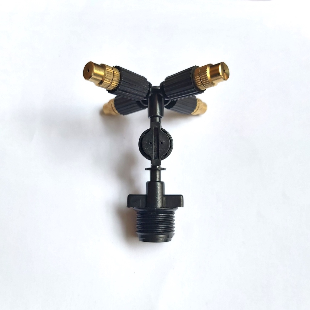 Béc phun sương 4 hướng đầu đồng (Tùy chọn loại chân nối) nối 8mm, 6mm, nối ren 21mm....